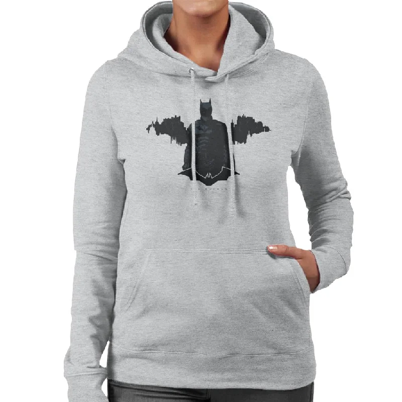 The Batman Logo Gotham City Backdrop Women's Hooded Sweatshirt