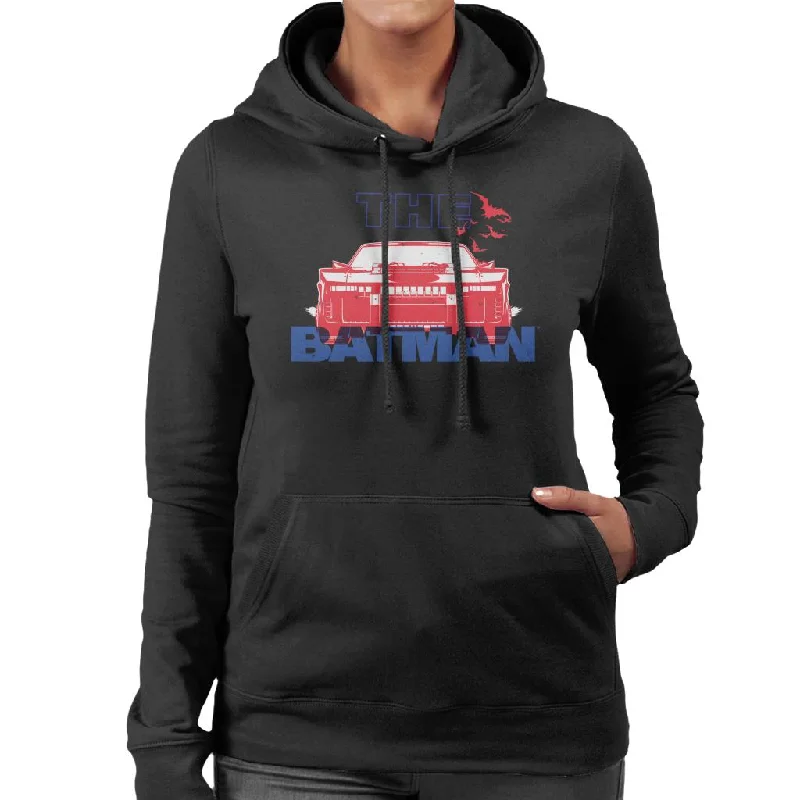 The Batman Red Batmobile Women's Hooded Sweatshirt