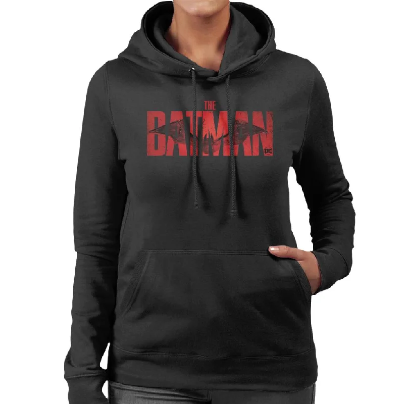 The Batman Red Logo Bat Signal Women's Hooded Sweatshirt