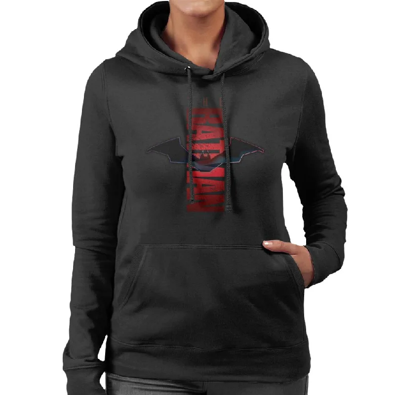 The Batman Red Shadows Logo Women's Hooded Sweatshirt