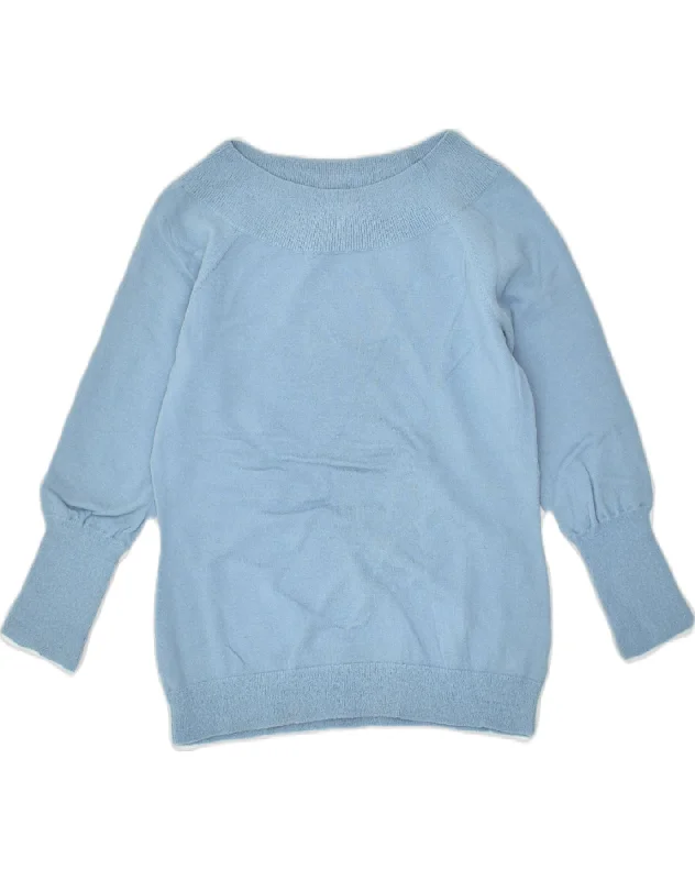 BANANA REPUBLIC Womens Boat Neck Jumper Sweater UK 10 Small Blue