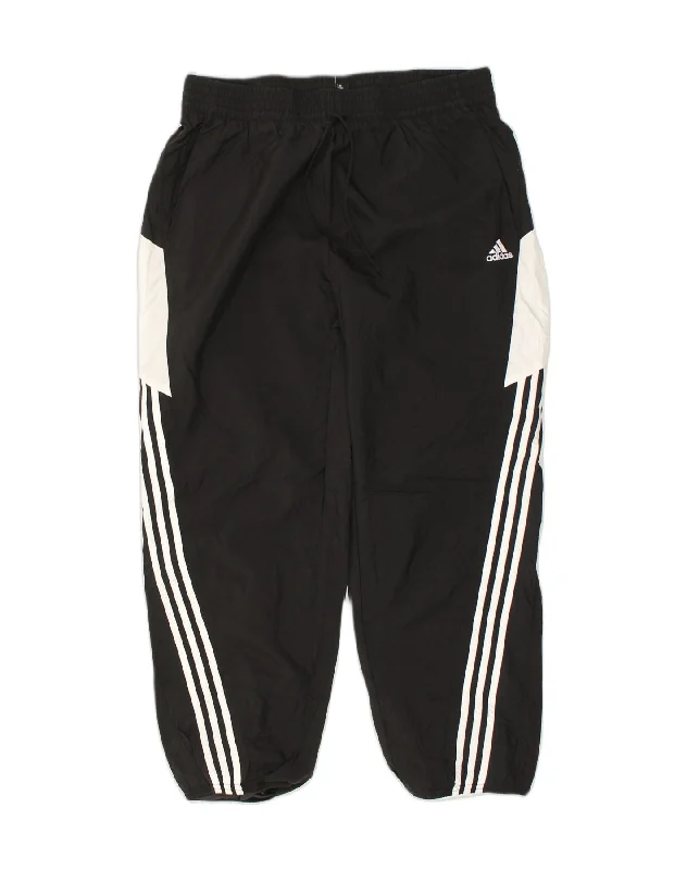 ADIDAS Womens Tracksuit Trousers Joggers UK 20 2XL  Black Colourblock