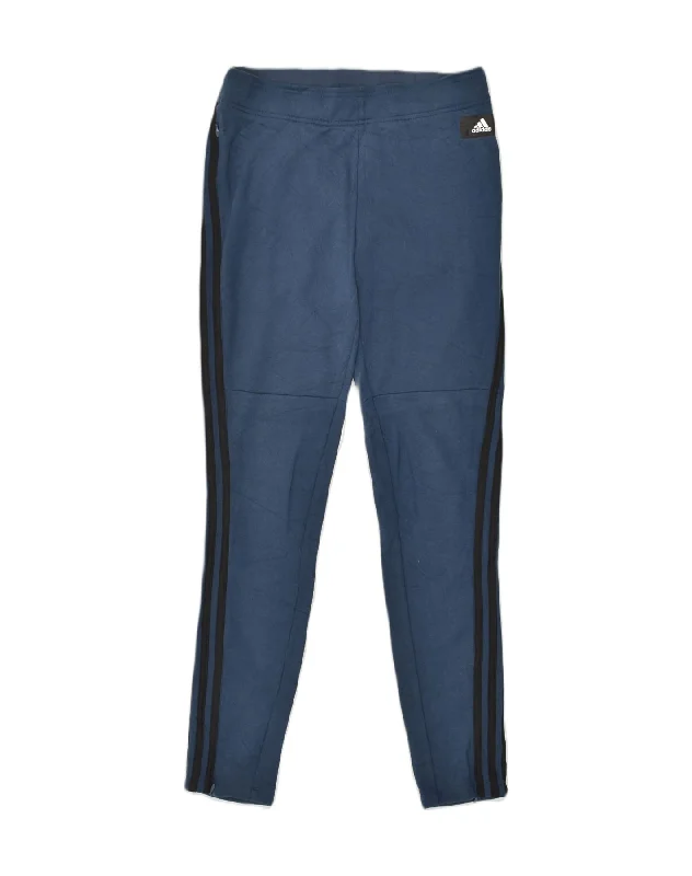 ADIDAS Womens Tracksuit Trousers Size 8-10 Small Blue Polyester