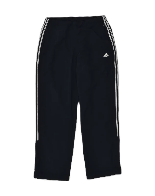 ADIDAS Womens Tracksuit Trousers UK 14 Large  Navy Blue Polyester