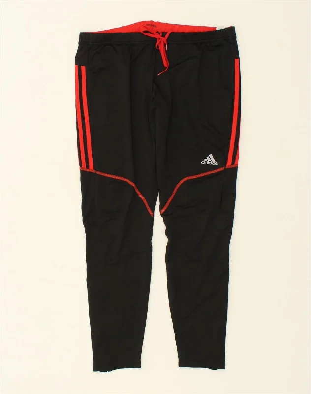 ADIDAS Womens Tracksuit Trousers UK 20 2XL Black Polyester