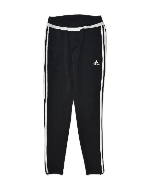 ADIDAS Womens Tracksuit Trousers UK 8-10 Small Black Polyester