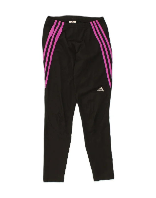 ADIDAS Womens Tracksuit Trousers UK 8-10 Small Black Polyester