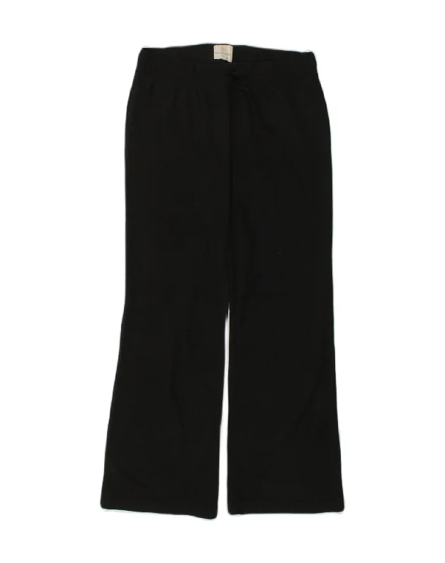 BANANA REPUBLIC Womens Tracksuit Trousers UK 14 Medium Black Cotton