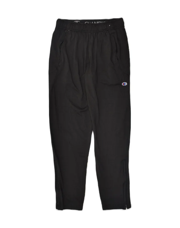 CHAMPION Womens Tracksuit Trousers Joggers UK 10 Small Black Polyester