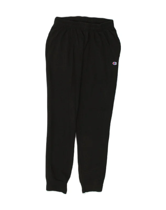 CHAMPION Womens Tracksuit Trousers Joggers UK 14 Large Black Cotton