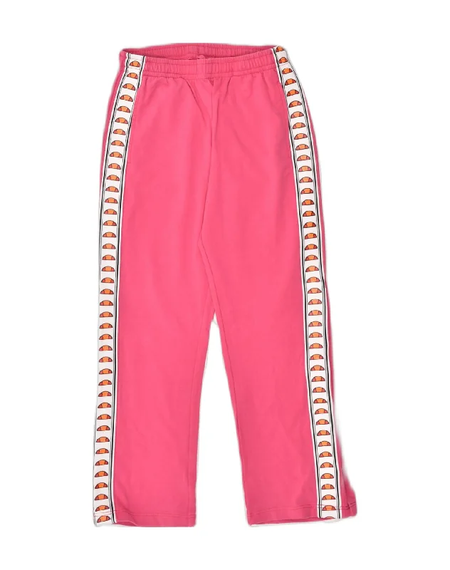 ELLESSE Womens Graphic Tracksuit Trousers UK 8 Small Pink