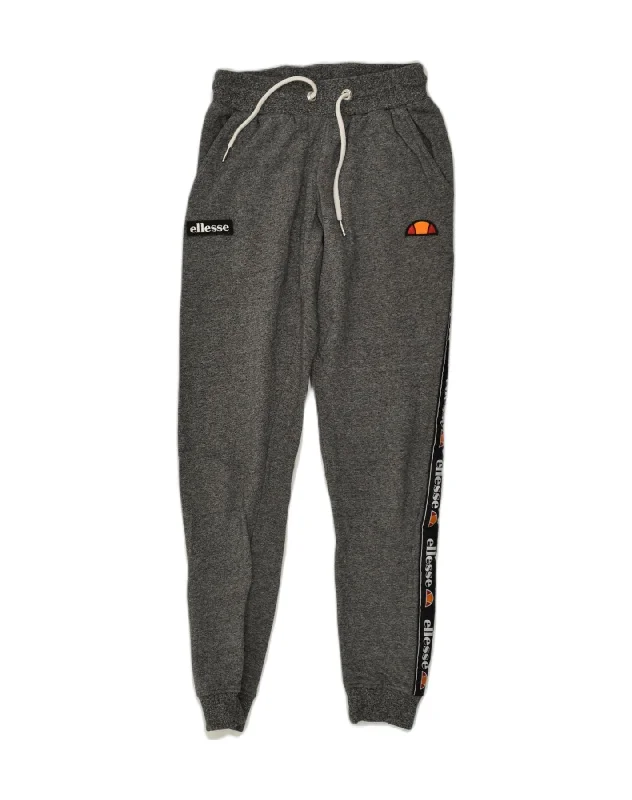 ELLESSE Womens Tracksuit Trousers Joggers UK 4 XS Grey Cotton