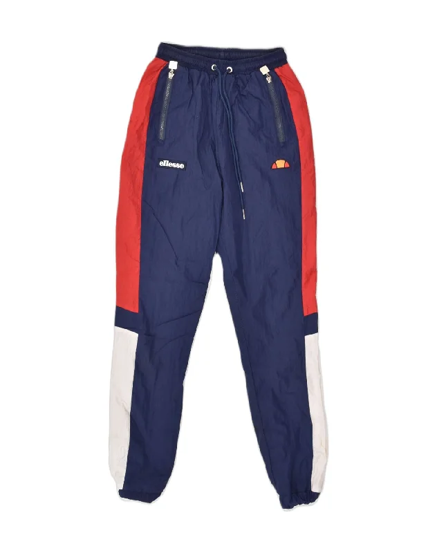 ELLESSE Womens Tracksuit Trousers Joggers UK 6 XS Blue Colourblock