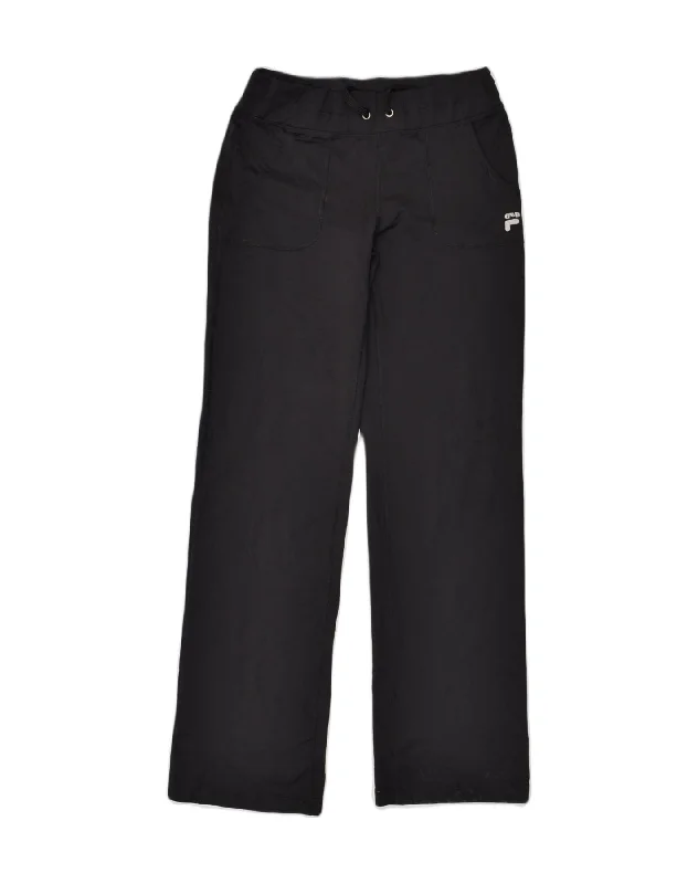 FILA Womens Tracksuit Trousers UK 14 Medium Black