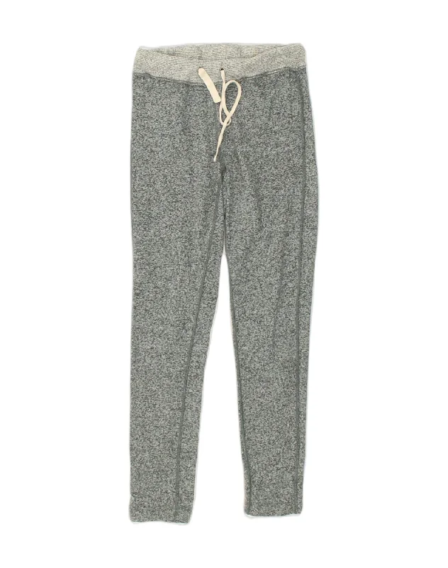 J. CREW Womens Tracksuit Trousers UK 6 XS  Grey Flecked Cotton