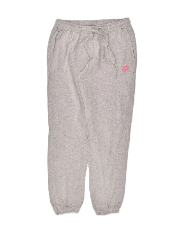 LOTTO Womens Tracksuit Trousers Joggers UK 18 XL Grey Cotton