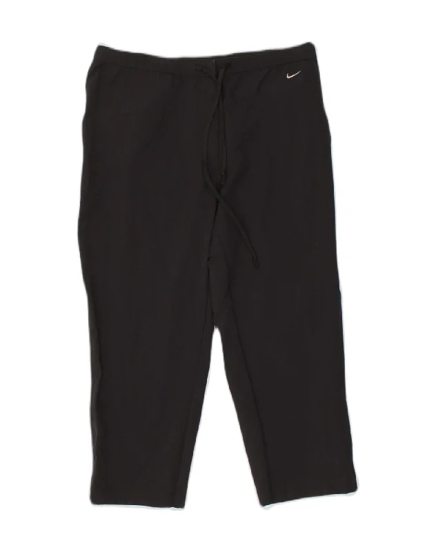 NIKE Womens Capri Tracksuit Trousers UK 8/10 Small Black