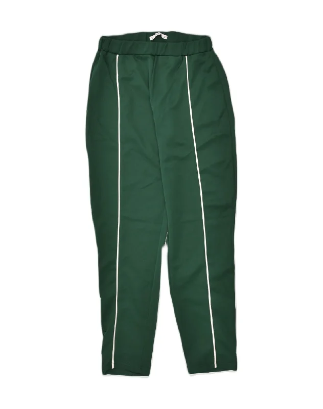 PULL & BEAR Womens Tracksuit Trousers UK 10 Small Green Polyester