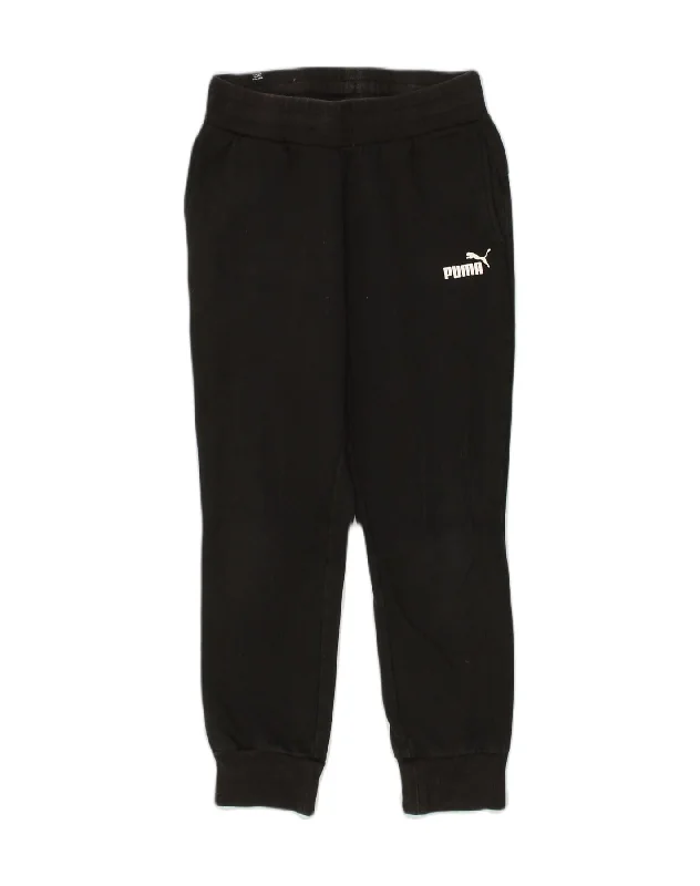 PUMA Womens Tracksuit Trousers Joggers UK 10 Small Black Cotton