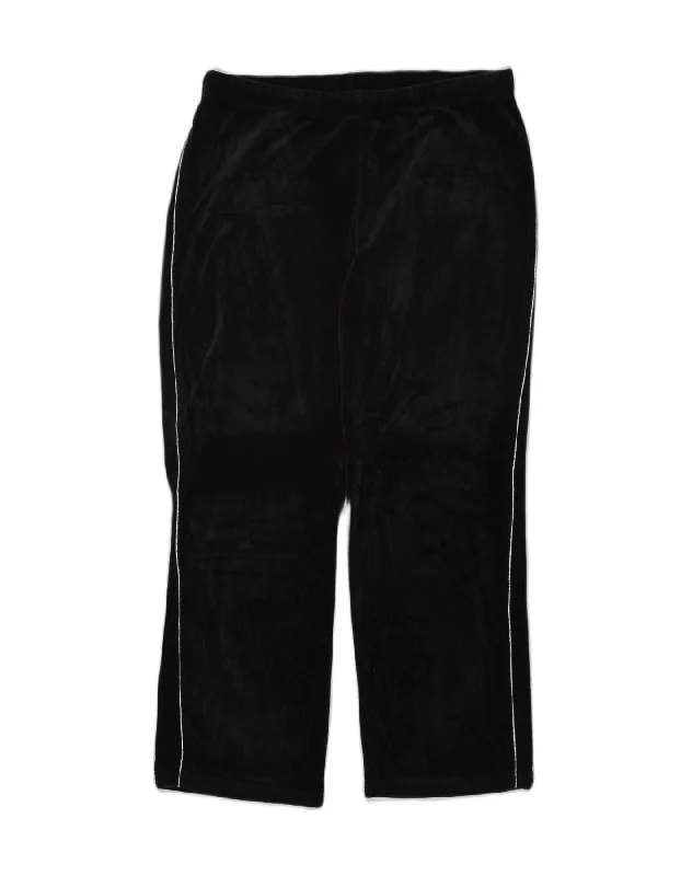 RALPH LAUREN Womens Tracksuit Trousers UK 18 XL Black Cotton