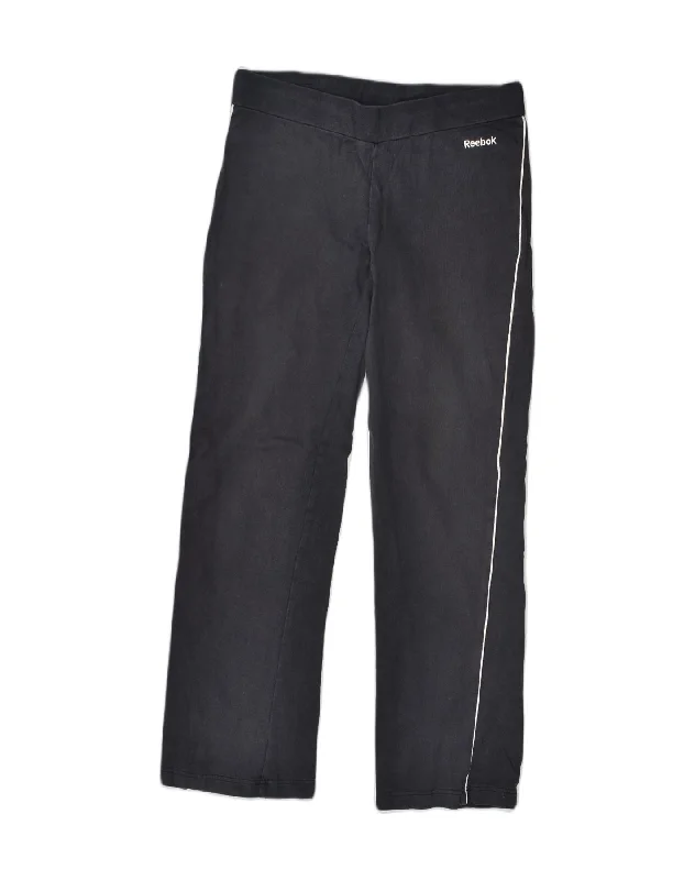 REEBOK Womens Tracksuit Trousers UK 14 Large Navy Blue