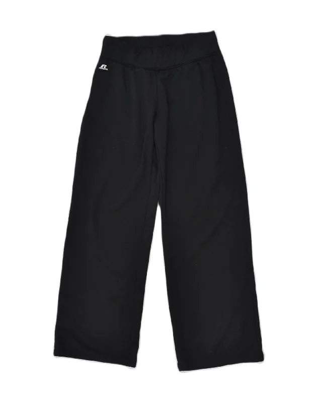 RUSSELL ATHLETIC Womens Tracksuit Trousers UK 14 Medium Black Polyester