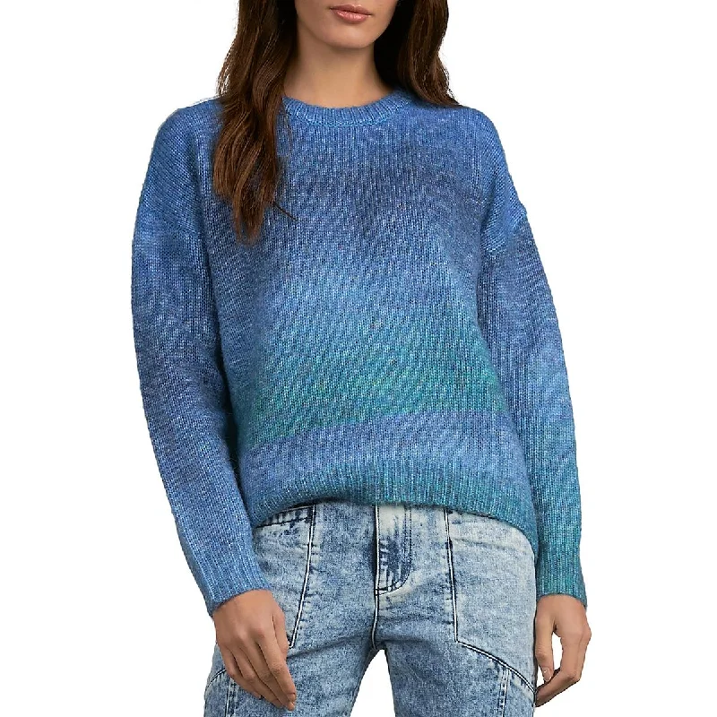 Elan Womens Crewneck Hi-Low Pullover Sweater