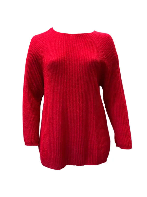 Marina Rinaldi Women's Red Addetto Pullover Sweater NWT