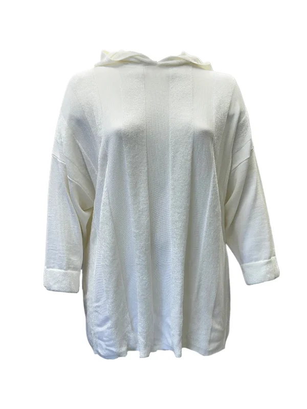 Marina Rinaldi Women's White Agnese Pullover Sweater NWT