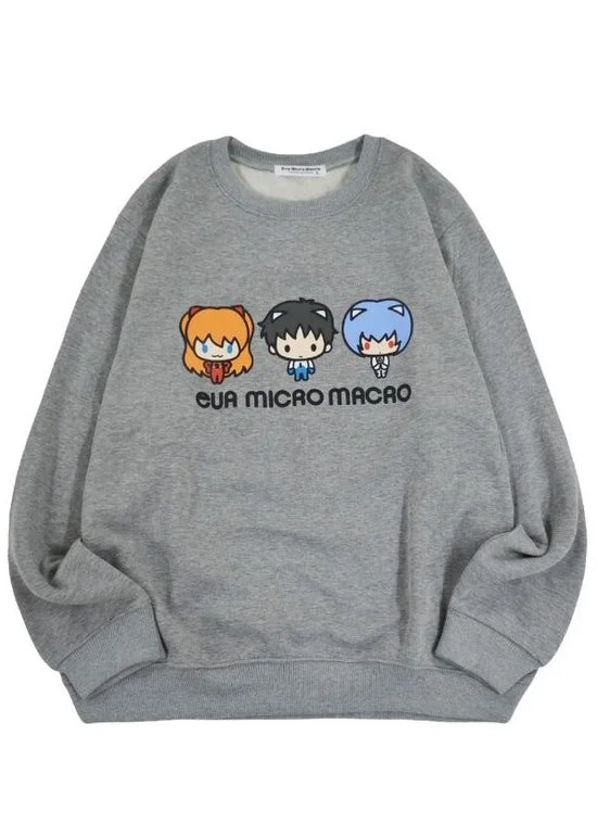 Neon Genesis Evangelion Chibi Characters Pullover