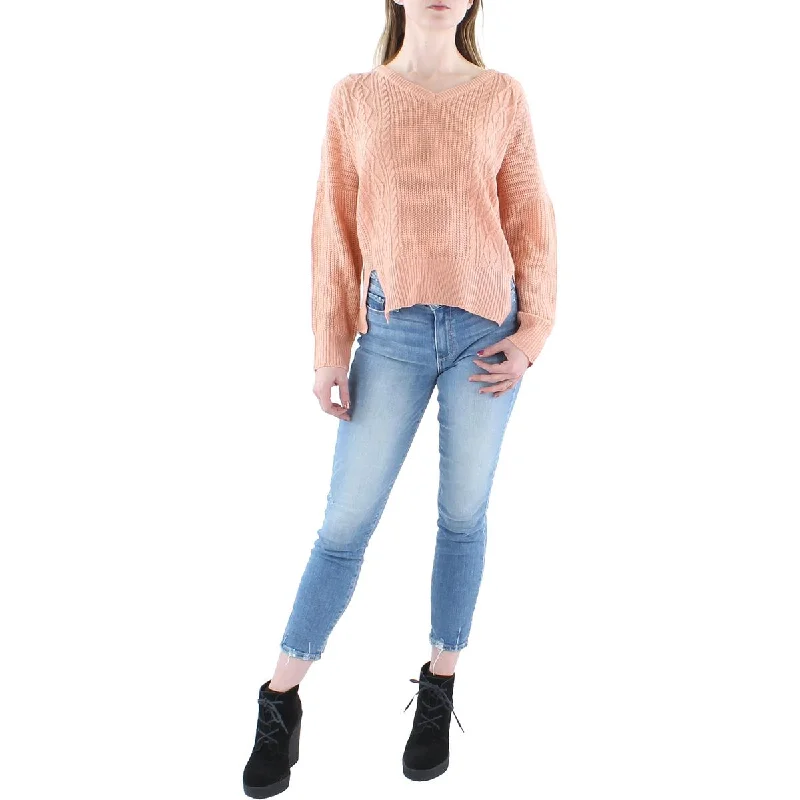 No Comment Womens Knit V Neck Pullover Sweater