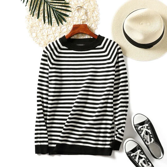 White Black Striped